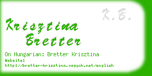 krisztina bretter business card